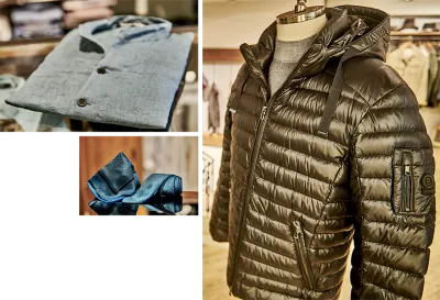 Jacke Hemd und Accessoires