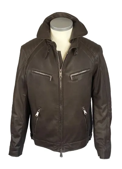 braune edle Lederjacke der Firma Heinz Bauer 