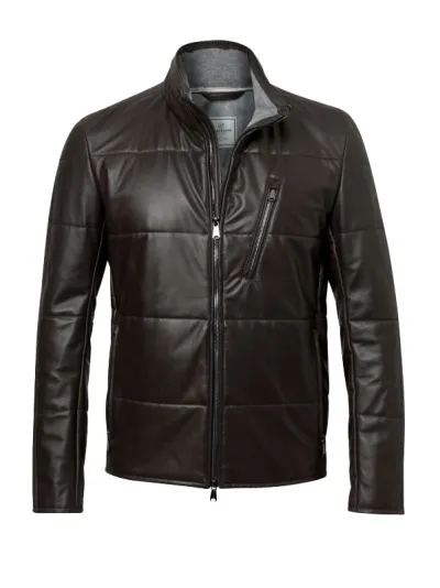 edle schwarze Lederjacke von Heinz Bauer