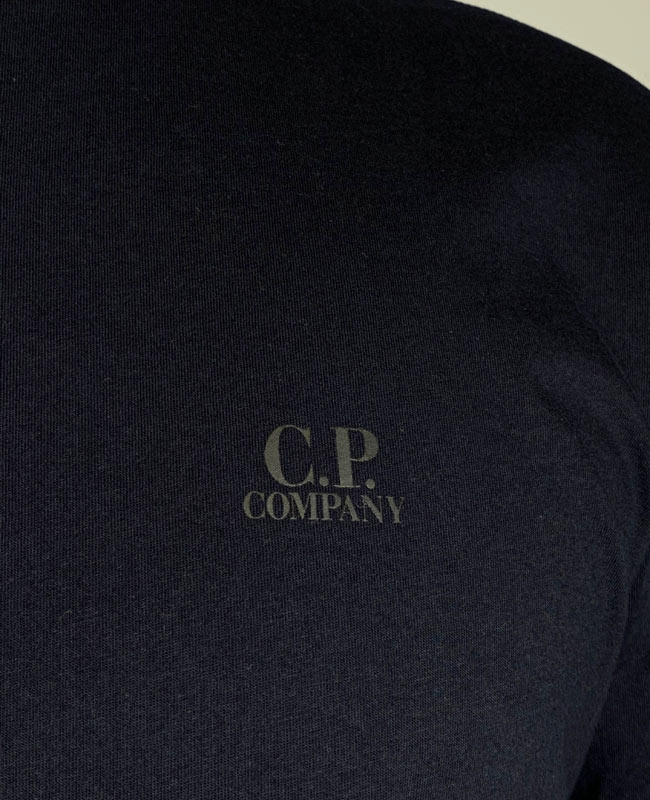 CP Company T-Shirt Baumwolle Print halbarm dunkelblau