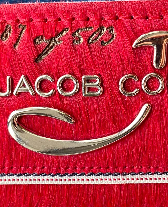 Jacob Cohen Jeans Denim LTD Limited Edition blau Ponyfell rot J688